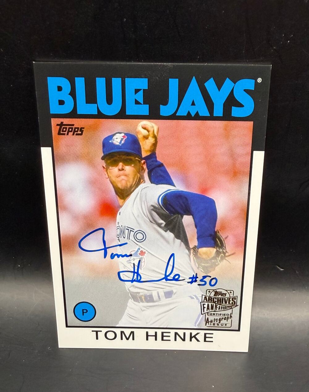 2020 Topps Autograph Issue Tom Henke Baseball Card Toronto Blue Jays, Signed